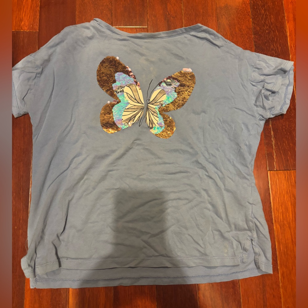 GAP Kids Blue Tee with Butterfly Design